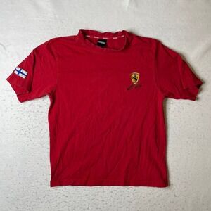 Ferrari T-Shirt Mens L Kimi Raikkonen F1 Racing Graphic 2008 Official Licensed